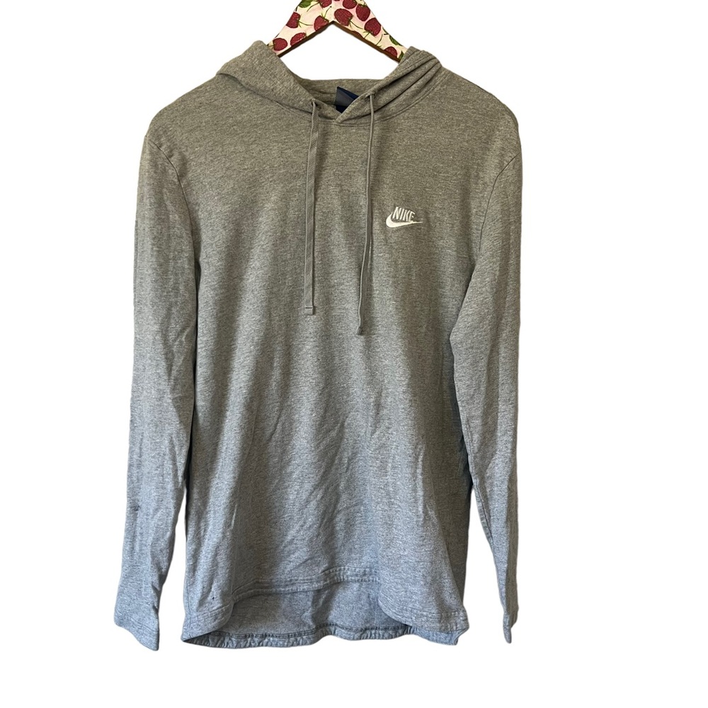 Nike Womens Marled Hooded Sweatshirt Size M Gray Athletic  Gym Lounge